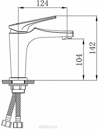 Смеситель РМС SL122W-001F (белый/золотистый)