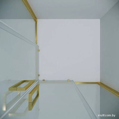 Душевой уголок Grossman Cosmo 100x100x195 300.K33.02.1010.32.00 (золото сатин/прозрачное стекло)