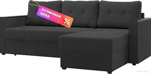 Угловой диван Mio Tesoro Атланта Лайт 111 (Savana Grey)