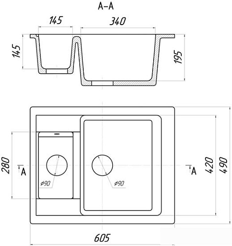 Кухонная мойка Gerhans C01 (песочный)