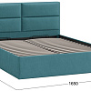 Кровать Трия Глосс универсальный тип 1 с ПМ 160x200 (микровелюр Wellmart Indigo)