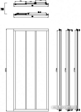 Душевой уголок Omnires Bronx S20A3 90+10P 80