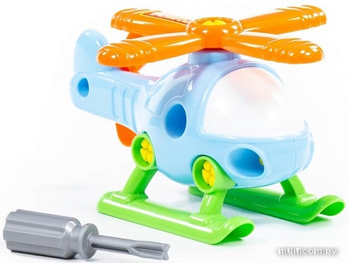 Конструктор Полесье 78223 Вертолет (голубой)