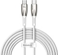 Кабель Baseus Glimmer Series Fast Charging Data Cable USB Type-C - Type-C 100W CADH000802 (2 м, белый)