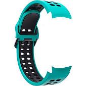 Ремешок Rumi Extreme силиконовый для Samsung Galaxy Watch4/5 (20 мм, бирюзовый/черный)