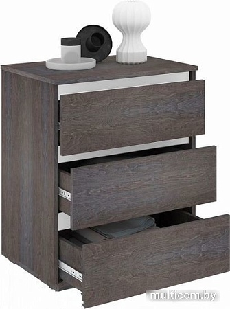 Комод Кортекс-мебель Бари 60 3ш (береза/береза/белый)