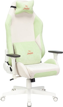 Кресло Бюрократ Zombie EPIC PRO Fabric (белый/зеленый)