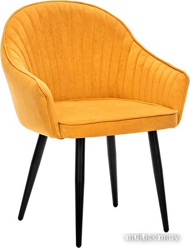 Стул с подлокотниками Leset Вайд с подлокотниками (черный/велюр горчица)