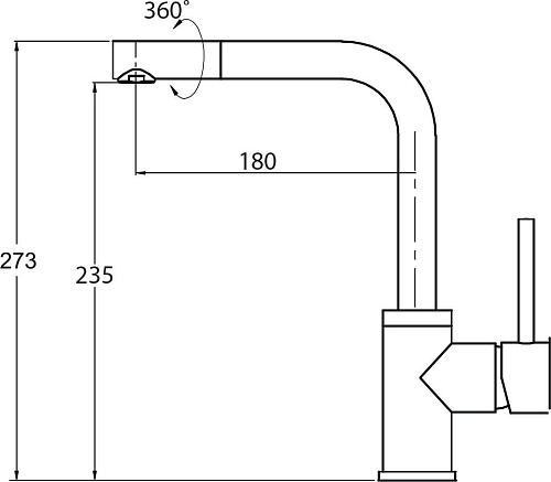 Смеситель ZorG Forte 5553 (графит)