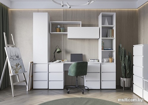 Комод Стендмебель Хелен КМ 03 805 5 ящиков (белый/белый)