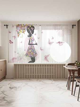 Комплект штор JoyArty Цветочная погода 1.45x1.8 м tul_19094_145x180 (2 шт)