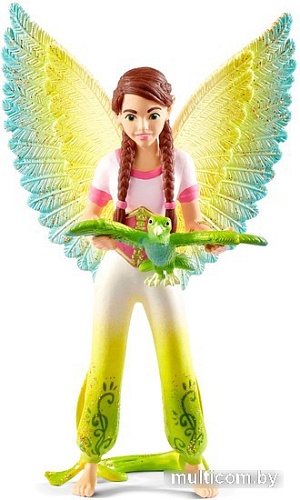 Набор фигурок Schleich Эльфийка Сурах и попугай Куак 70584