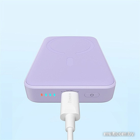 Baseus Magnetic Mini Wireless Fast Charge Power Bank 10000mAh 20W (сиреневый)