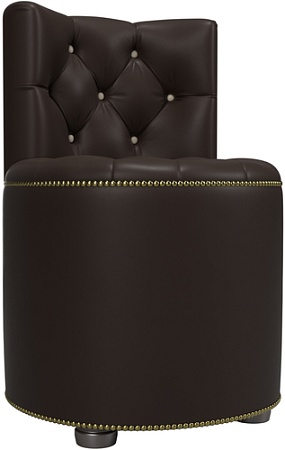 Пуфик Лига диванов Саваж (экокожа, коричневый/бежевый)