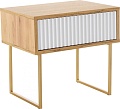 Журнальный столик RasGar Грация 6 (золотой/дуб сантана/белый)