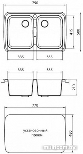 Кухонная мойка Granicom G004 (дакар)