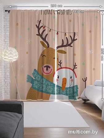 Комплект штор JoyArty Шарф на двоих 1.45x2.65 м p_78664_145x265 (2 шт)