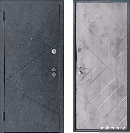 Металлическая дверь Guard Loft бетон графит/бетон серый (96x205, левая)