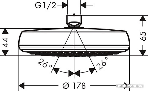 Верхний душ Hansgrohe Crometta 160 1jet 26577400