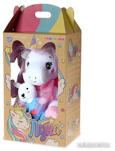 Классическая игрушка Pomposhki Единорожка с зайкой 5450742