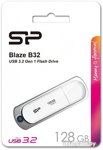 USB Flash Silicon-Power Blaze B32 128GB (белый)