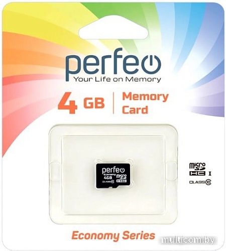 Карта памяти Perfeo microSDHC PF4GMCSH10ES 4GB