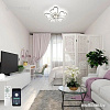 Припотолочная люстра Estares Glory 100W 5F-APP-625х70-WHITE/WHITE-220-IP20