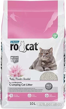 Наполнитель для туалета RoCat W250 Baby Powder 10 л
