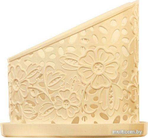 Лоток для столовых приборов Альтернатива Сердце М6253 (светло-желтый)