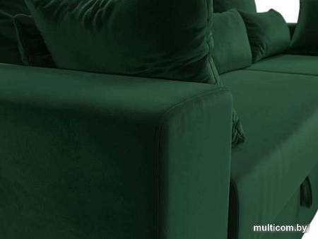 Угловой диван Mebelico Майами 15 114916 (правый, велюр, зеленый)