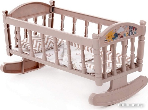 Кроватка для кукол Полесье Кроватка-качалка №4 54446