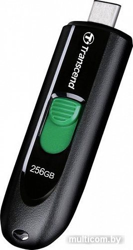 USB Flash Transcend JetFlash 790C 256GB (черный/зеленый)