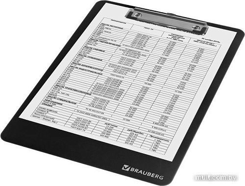 Планшет с зажимом BRAUBERG 226822 (черный)