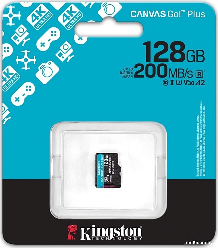 Карта памяти Kingston Canvas Go! microSDXC 128GB SDCG4/128GBSP