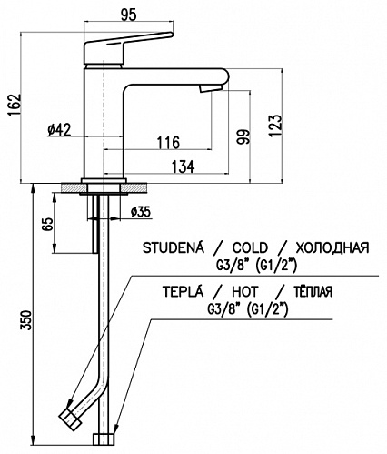 Однорычажный смеситель Slezak RAV Colorado CO128.5