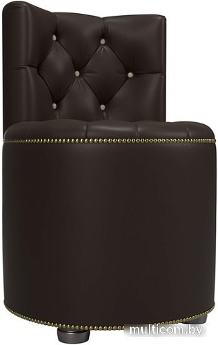 Пуфик Лига диванов Саваж (экокожа, коричневый/бежевый)