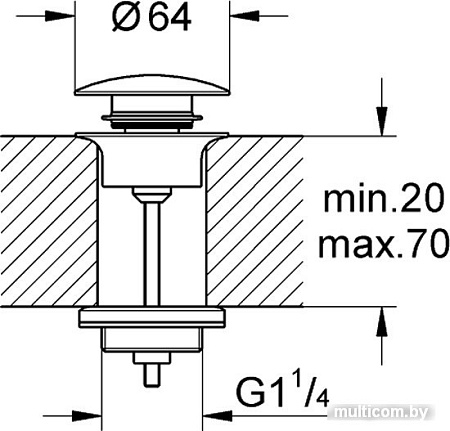 Донный клапан Grohe 65807GN0