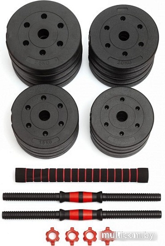 Набор гантелей с грифом для штанги VictoryFit VF-DC300 2x15 кг
