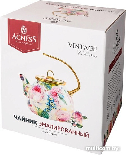 Чайник без свистка Agness Royal Garden 950-089
