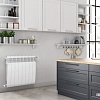Биметаллический радиатор Royal Thermo BiLiner Bianco 350 (9 секций, с монтажным комплектом и угловыми кранами)