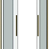 Душевой уголок Grossman Galaxy 110x90x195 300.K33.01.1190.32.00 (золото сатин/прозрачное стекло)