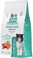 Сухой корм для кошек Brit Superpremium Sterilised с индейкой и уткой для стерилизованных (профилактика МКБ) 1.5 кг