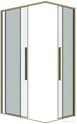 Душевой уголок Grossman Galaxy 110x90x195 300.K33.01.1190.32.00 (золото сатин/прозрачное стекло)