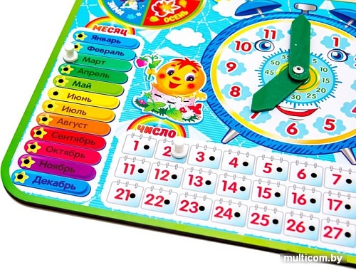 Развивающая игрушка WoodLand Toys Часы-календарь 4 094104