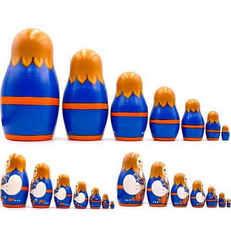 Развивающая игра Брестская Матрешка В народном норвежском костюме (набор 7 шт)
