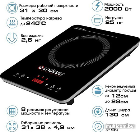 Настольная плита Endever Skyline IP-56