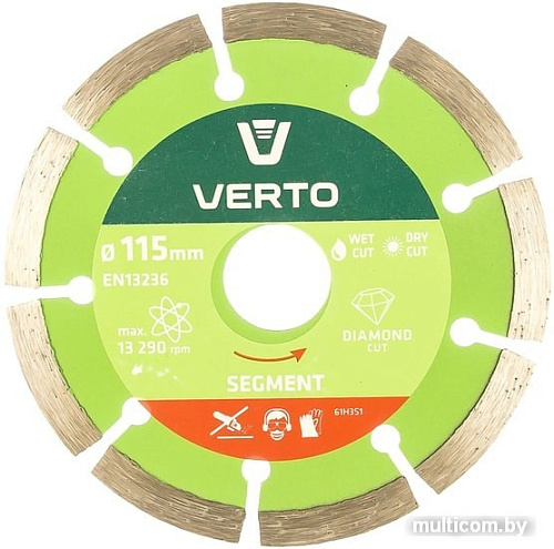 Отрезной диск алмазный Verto 61H3S1