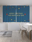 Комплект штор JoyArty Рождественские гирлянды Oxford 1.45x1.8 м pox_380807 (2 шт)