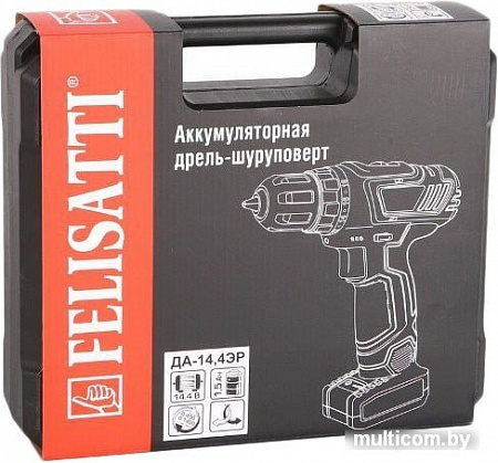 Дрель-шуруповерт Felisatti ДА-14.4ЭР 596.5.2.00 (с 2-мя АКБ)