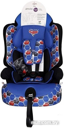 Детское автокресло Siger Драйв Disney Тачки (ячейки синий)